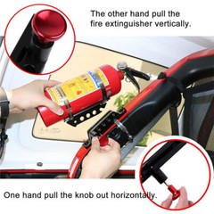 Black Car Fire Extinguisher Mount Bracket Adjustable For Jeep Wrangler JK JL UTV