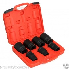 1″ Drive Truck Tire Service Socket Set W/ Case Automotive Industrial Grade