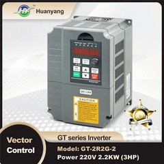 Huanyang VFD 220V 2.2kW 3HP Vector Control Inverter CNC single phase to 3 phase