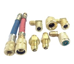 Universal A/C Automotive Air Conditioning Flushing Adapter Kit 8pcs.