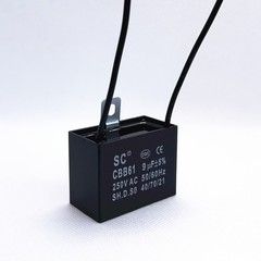 CBB61 9mfd 9uF 250V VAC 50/60Hz MOTOR START Ceiling Fan Capacitor US STOCK