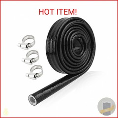 5Ft 3/8″ ID Fuel Line Heat Shield Sleeve,Heat Resistant Wire Heats Shield with 3