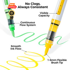 Ohuhu Acrylic Paint Markers Brush Tip: 72 1 Count (Pack of 72), 72 Colors
