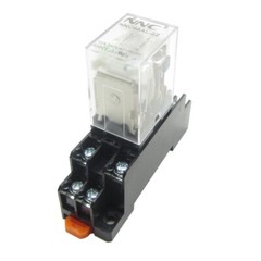 US Stock Power Relay 12A DPDT Coil 12V 24V 110V 220V LY2NJ 8Pin Plug-in + Socket