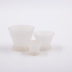 3 Pcs Dental Silicone Dappen Dish Mixing Cup Acrylic No-Stick Flexible Bowl