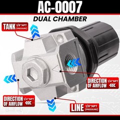 Craftsman AC-0007 Compressor 4-Port Regulator with Tank and Line Pressure Ports