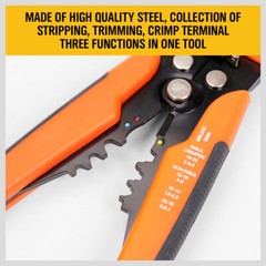 Self Adjusting Insulation Wire Stripper Cutter Crimper Cable Stripping Tools 8″