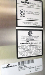 COOPER B-LINE SST ENCLOSURE , LR78446 , 24″L x 24″W x 8″H , with DOOR SEAL