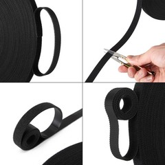 Double-Sided Hook and Loop Straps,1/2in x 100ft 1/2in x 100ft, black
