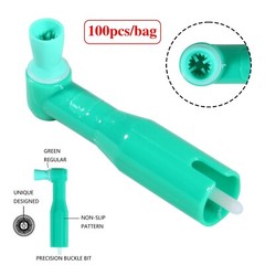 100 pcs / bag Disposable Dental Prophy right Angle Soft Cup Latex Free green USA