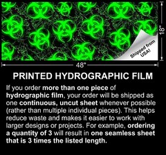 Bio Hazard 42 – 18″x48″ Hydrographic Film Hydro Dipping Dip Water Transfer