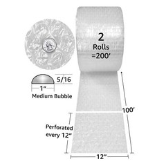 UOFFICE Bubble Roll 200′ x 12″ wide – Medium Bubbles 5/16″ Wrap for Packaging
