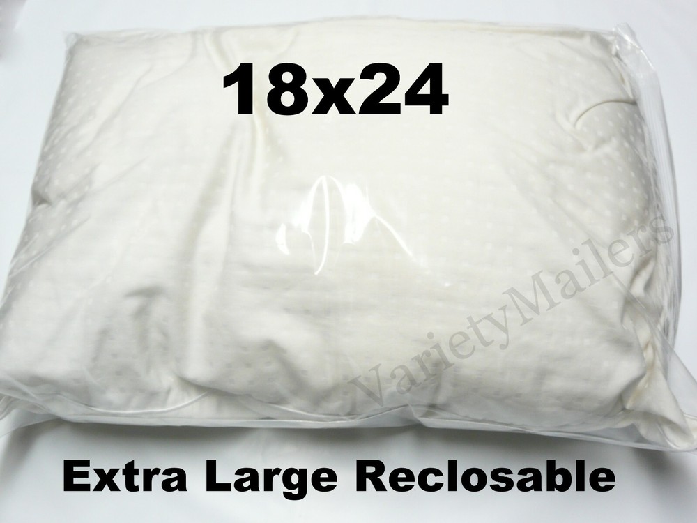 15 Reclosable Plastic Seal-Top Bags 18×24 / 2 Mil LARGE Merchandise Storage Bags