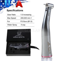 Dental 1:5 LED Contra Angle Increasing Handpiece Fit KaV NSK Electric Motor USA