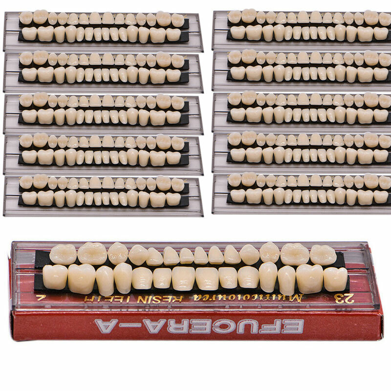 NEW Acrylic Resin Denture 23# A2 Dental Full Set Teeth Upper Lower Shade Tooth