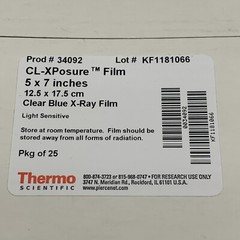 (25-Pack) Thermo 34092 CL-XPosure Film Clear RX-B Blue X-Ray Film 5″ x 7″