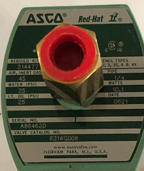 ASCO RedHat 8314G008 1/4″ Solenoid Valve, Brand new