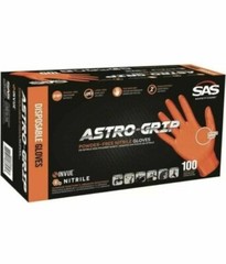 SAS Safety (MEDIUM) 66572 Astro-Grip Nitrile Gloves – 1 Box Of 100
