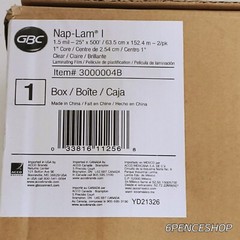 [2-Pack] GBC Nap-Lam 1.5 mil Thermal Laminating Roll Film 25″ x 500 ft, 1″ Core
