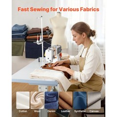 Uimoso Industrial Sewing Machine Set with Lockstitch and 550W Servo Motor