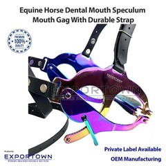 Premium multicolor Full Mouth Gag Equine Horse Dental Speculum Durable Straps
