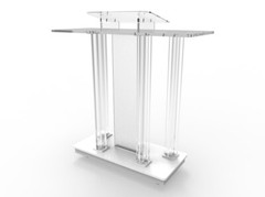 Acrylic Wood MDF Podium W Casters Church Lectern School Pulpit Hostess Desk