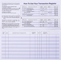 24 Pcs Check Registers for Personal Checkbook, Easy to Read Checkbook Register