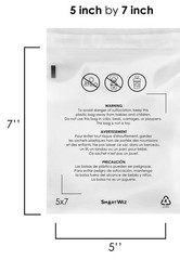 SmartWiz Polybags 4×6 + 5×7 + 6×9 – 100 each size – FBA Warning Permanent Seal