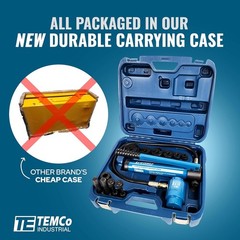 TEMCo 2″ HYDRAULIC KNOCKOUT PUNCH Electrical Conduit Hole Cutter Set KO Tool Kit