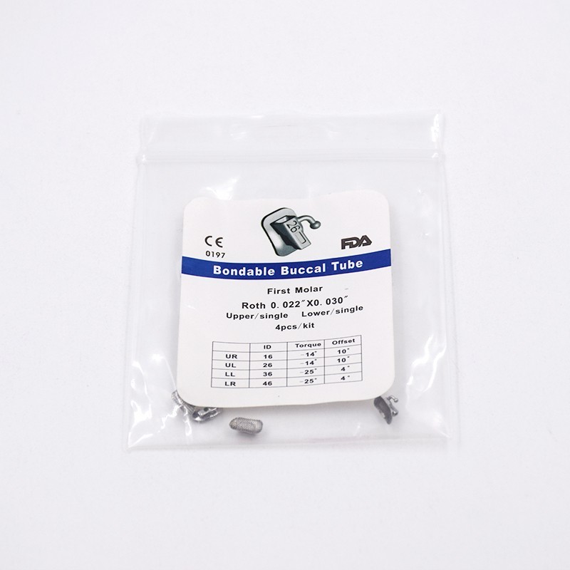 Dental Buccal Tubes Molar Roth/MBT/Edgewise 022/018 1st/2nd Bondable Non-con
