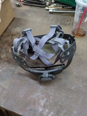 MSA V-GARD Hard Hat W/Fas-Trac III 4 Point Ratchet Suspension /Face Shield Frame