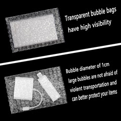 50 Pcs Bubble Pouches Wrap Small Bag,4 Inch X 6 Inch Clear Bubble Out Bags Prote