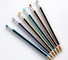 GANSSIA 2.0mm New Colorful Mechanical Pencil with 1 Count (Pack of 6), Black