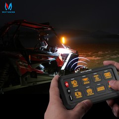 MICTUNING Wireless 8 Gang RGB Switch Panel LED Toggle Momentary Strobe Control