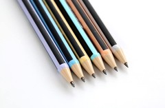 GANSSIA 2.0mm New Colorful Mechanical Pencil with 1 Count (Pack of 6), Black