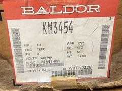 Baldor KM3454 Electric Motor 1/4 Hp 1725 Rpm 230/460 Volt 3Ph 56C Frame Read