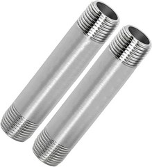 304 Stainless Steel Nipple Pipe Fitting 3/4″ NPT X 3/4″ NPT Male Thread Cast …