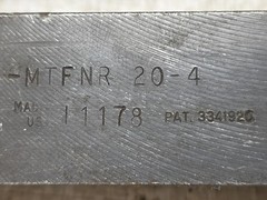 MTFNR204D ADAMAS Indexable Tool Holder 1.25″ Shank W 10 NEW CARBIDE INSERTS