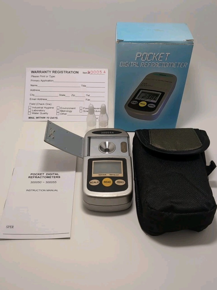 Sper Scientific Digital Refractometer With Box And Accessories Model 300054
