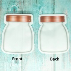 3x4in Color w/Print/Color/Color/w Print Glossy Flat Mylar Zip Lock Jar Shape Bag