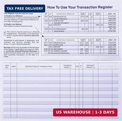 24 PCS Check Registers for Personal Checkbook, Easy to Read Checkbook Register