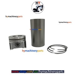 1KIT (PISTON (WITH ALFIN) + 1PISTON RING SET + 1CYLINDER LINER) : KUBOTA/V3800