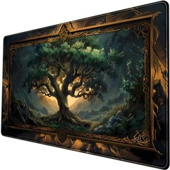 Mystical Green Tree Large Gaming Mouse 31.5L x 15.7W inches, Sky
