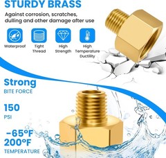 Brass Hose Pipe Fitting Reducer 1/4 Male To 1/2 Female Npt Adapter 80 Characters