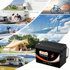 12V 300Ah LiFePO4 Lithium Battery Built 200A BMS for Solar Marine RV Golf Buggy