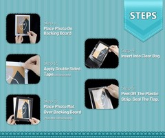 Golden State Art, 100 Pack Clear Bags for Mats, Pictures, 6 x 9,