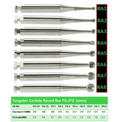 Dental Burs RA 1-8 Latch 2.35mm Carbide Bur Inverted Cone Prima CA Low Speed