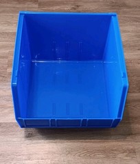Lot Of 3 Akro-Mils 30270 Blue Hang/Stack Storage Bins Plastic; 18″X 16 1/2″X 11″