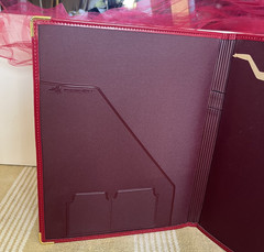 Apple Red Leather Business Portfolio Brass Corners by Hazel America’s Case Maker