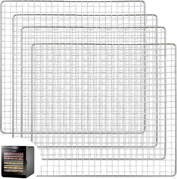 Baderke 13 x 12 Inches Dehydrator Trays fits CP267-FD – 4 Trays for Drying Fruit